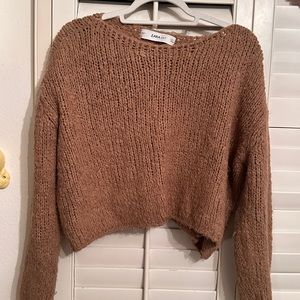 Zara Knit Brown Cropped Sweater!